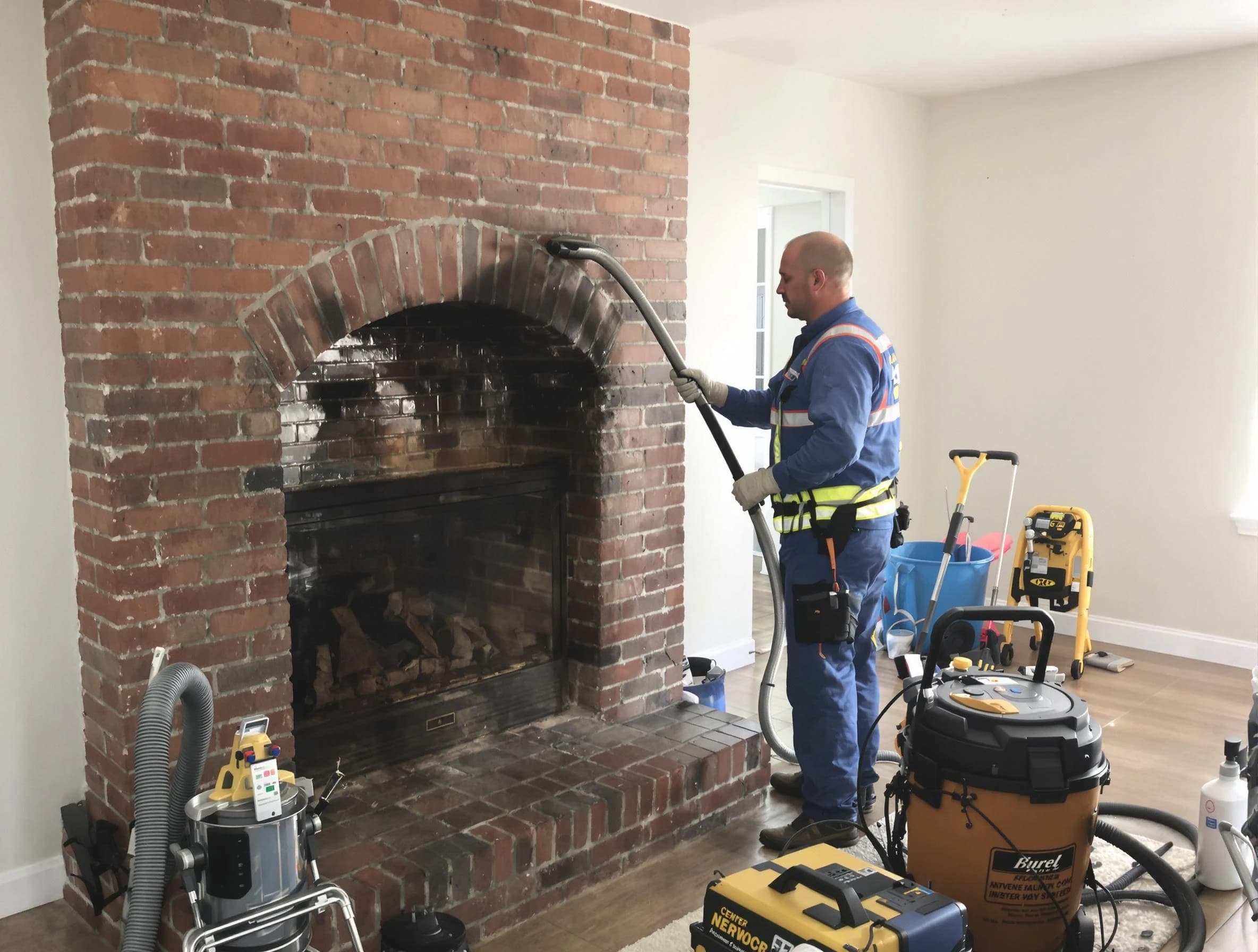 Newark Chimney Sweep expert performing detailed chimney sweep in Newark, NJ