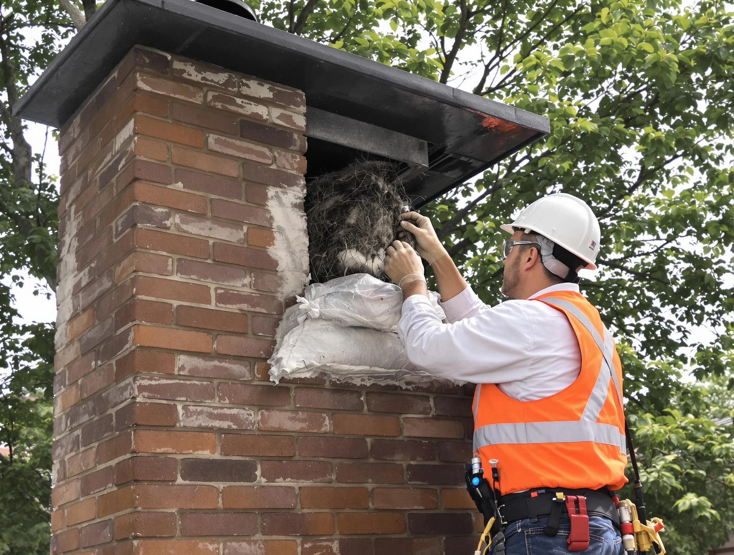 Humane removal of debris and animals by Newark Chimney Sweep in Newark, NJ