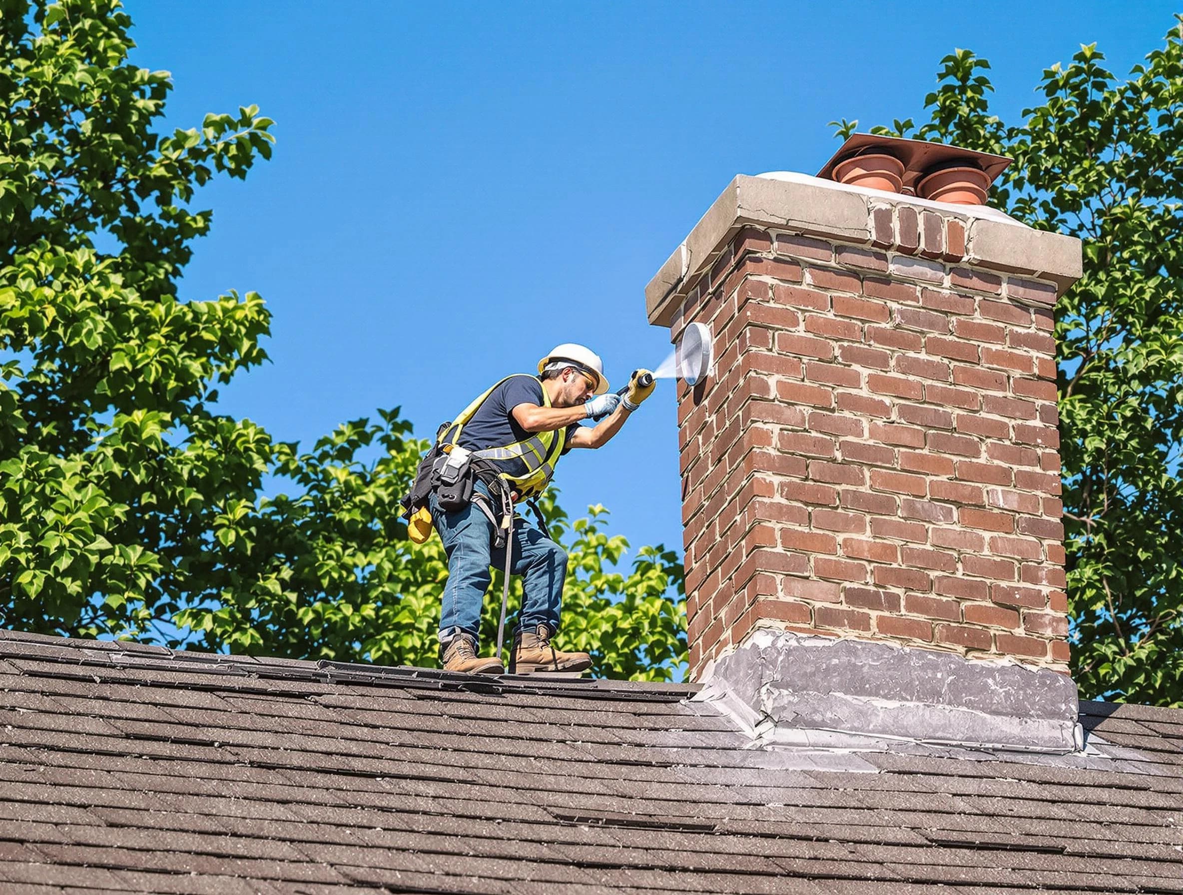 Newark Chimney Sweep performing an inspection with advanced tools in Newark, NJ