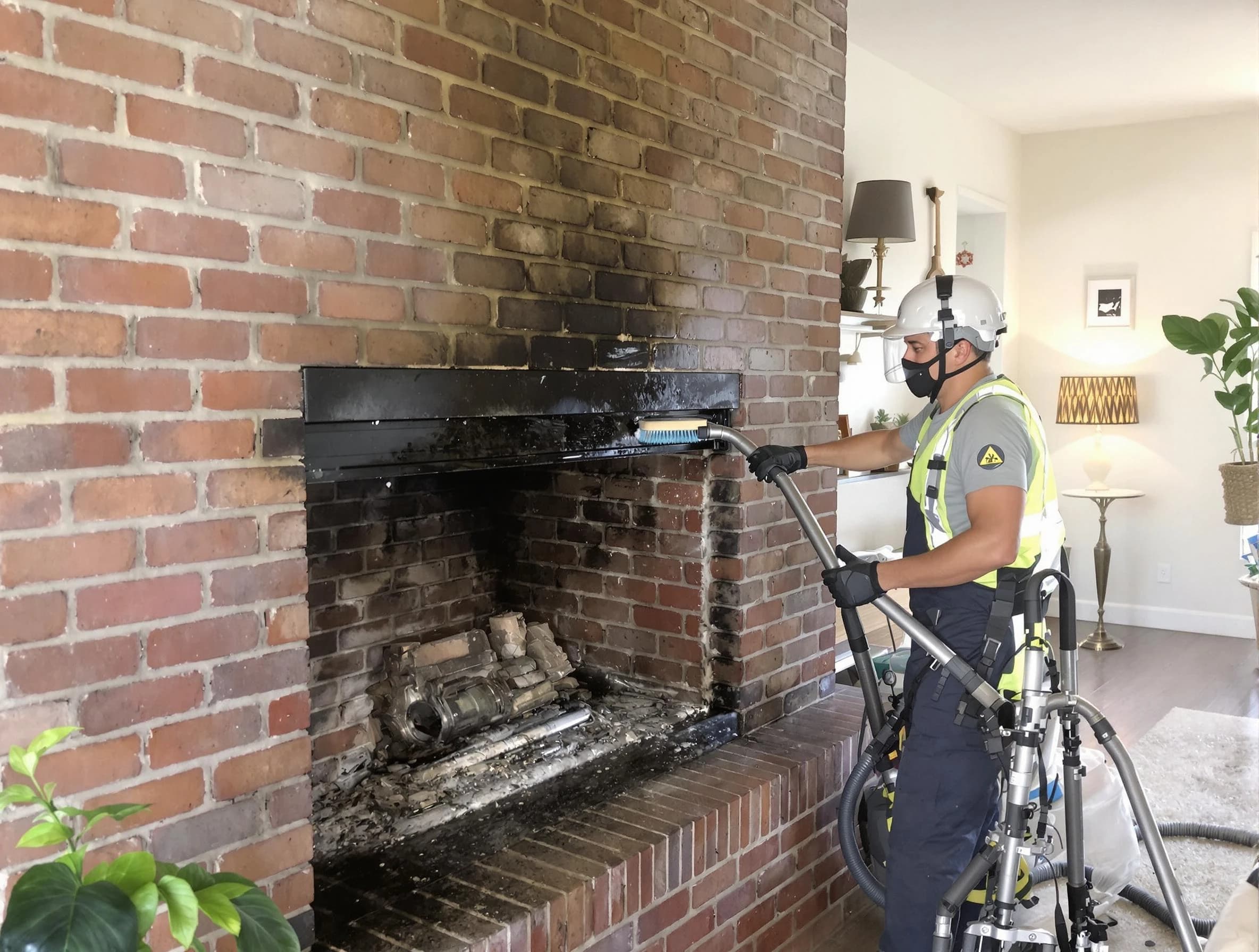 Newark Chimney Sweep providing fireplace cleaning services in Newark, NJ