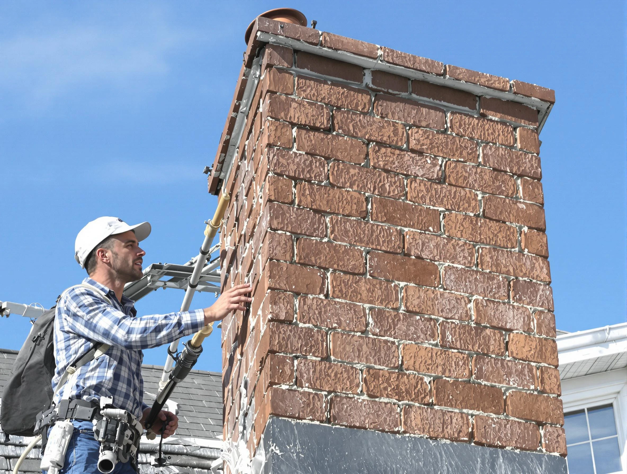 Brickwork for a chimney rebuild by Newark Chimney Sweep in Newark, NJ