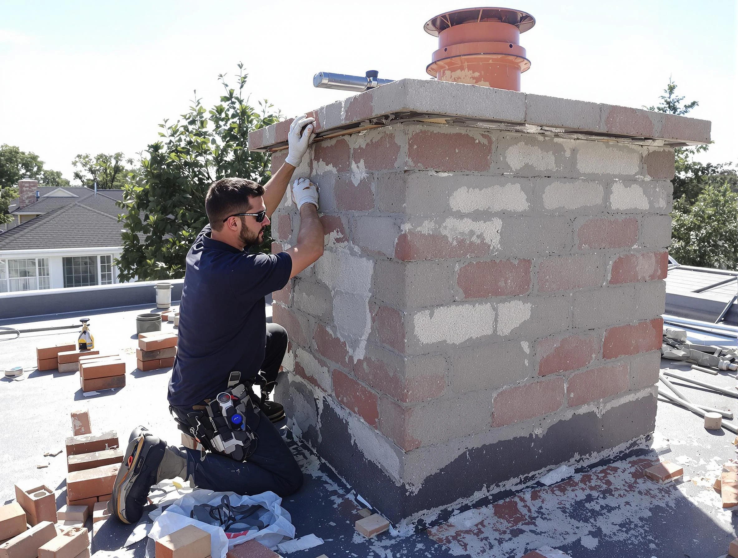 Advanced chimney repair process by Newark Chimney Sweep in Newark, NJ
