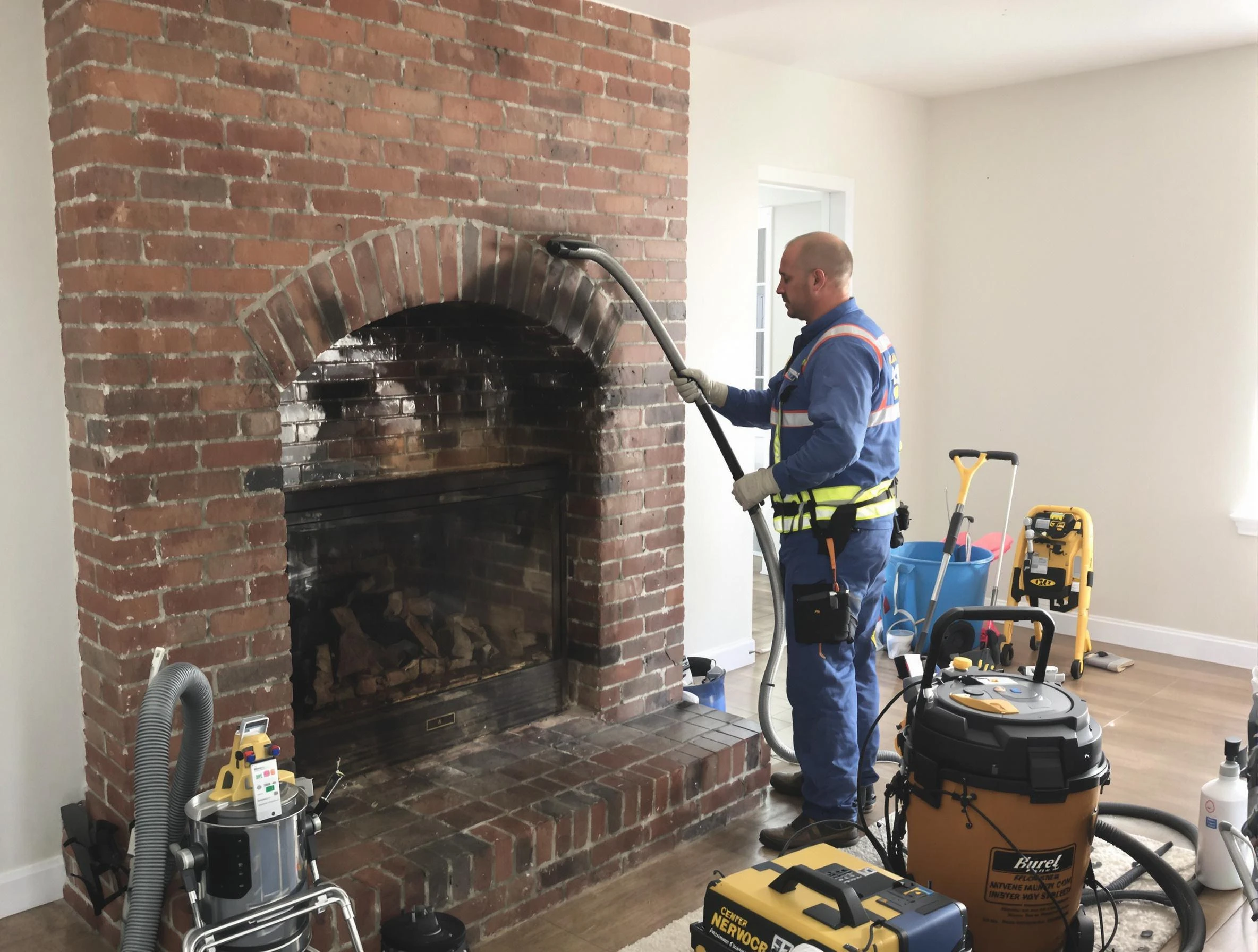 Newark Chimney Sweep expert performing detailed chimney sweep in Newark, NJ
