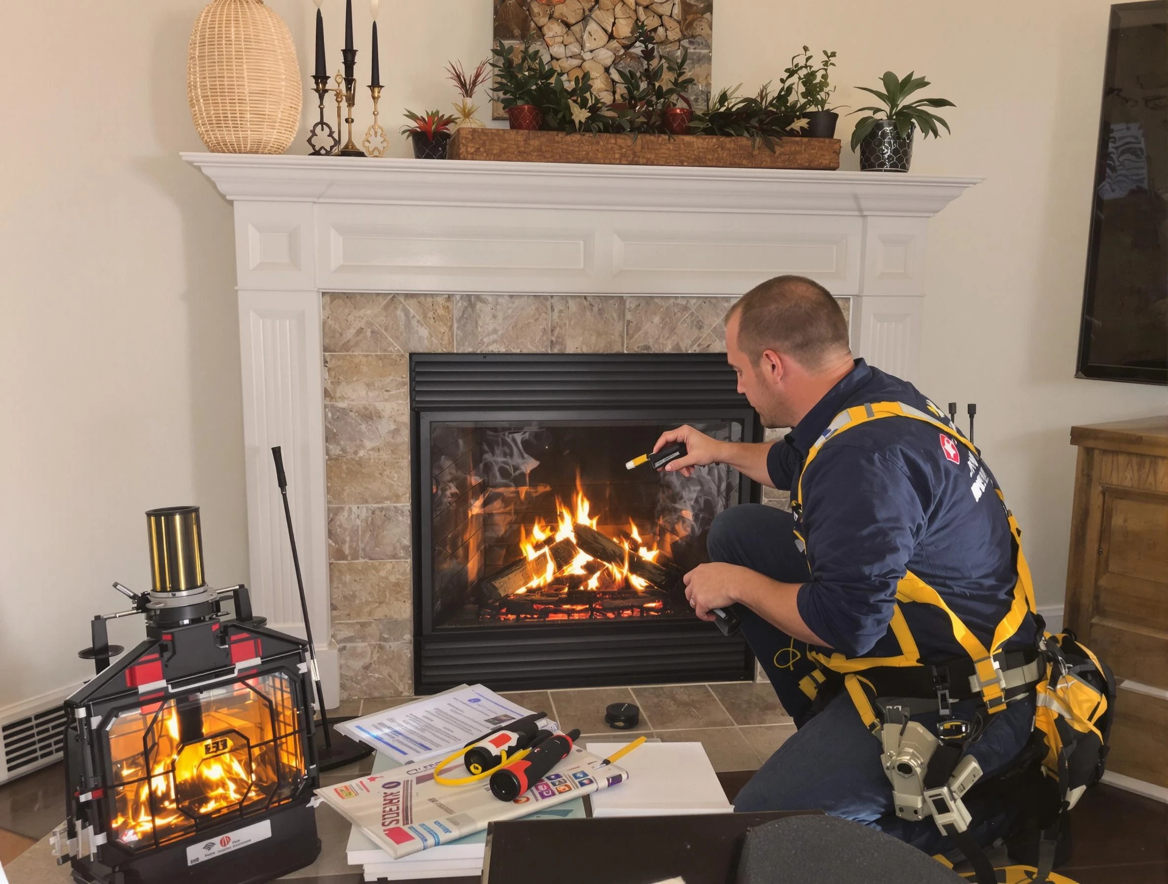 Safety-focused fireplace inspection by Newark Chimney Sweep in Newark, NJ
